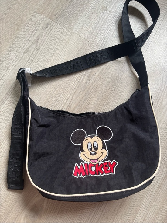 BAGGU Handbags - DISNEY | BAGGU Medium Nylon Crescent Bag - Embroidered Mickey Mouse Club